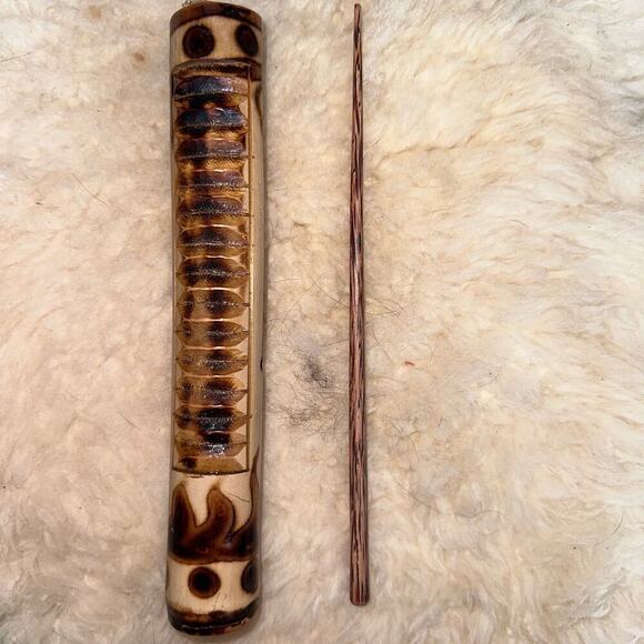 NIP Mini Bamboo Guiro Hand Percussion Instrument - Picture 1 of 3